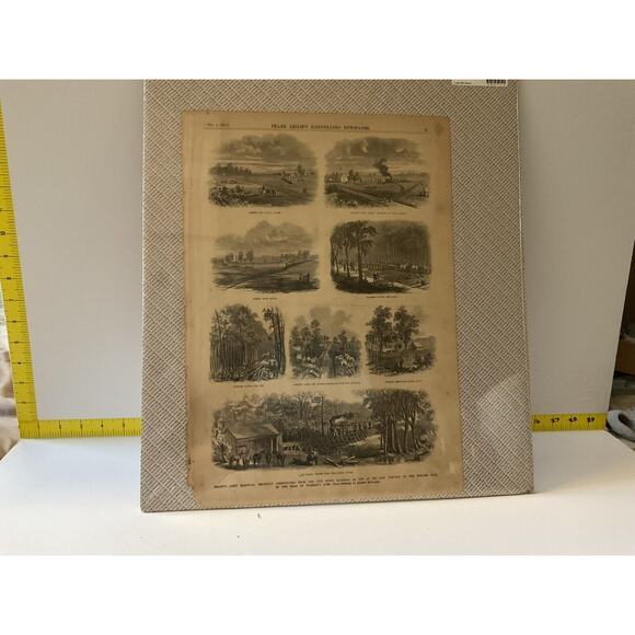 Antique Military Civil War 1864 Frank Leslie's Grant’s Railroad Newspaper 1800s - Picture 2 of 11